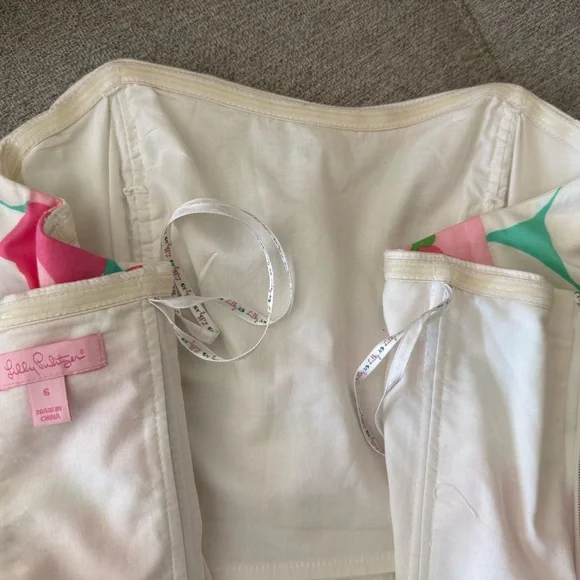 Lilly Pulitzer A-Line Skirt in Pink and Green Floral - Picture 4 of 4